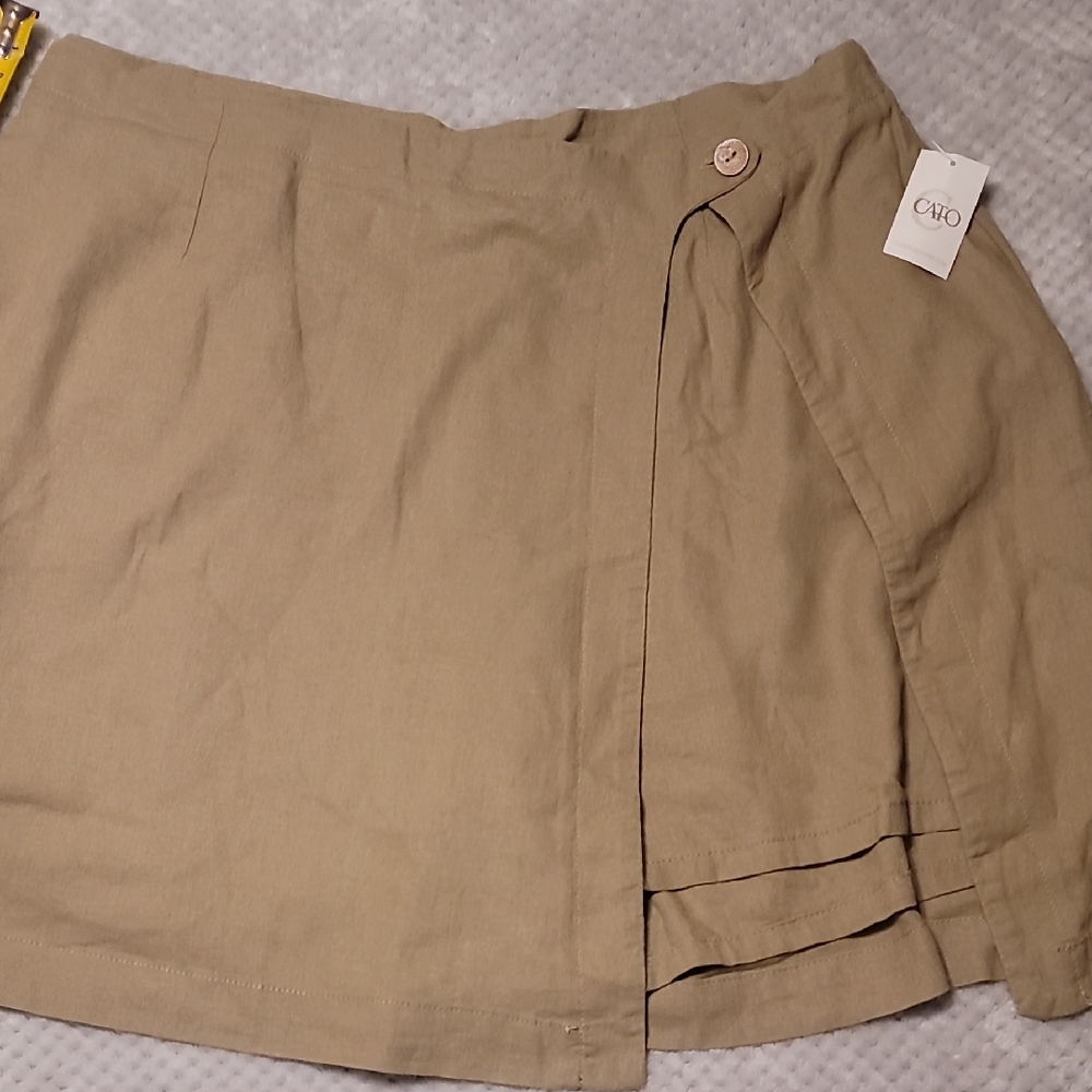 Cato Tan Skort Asymmetrical Lightweight Design